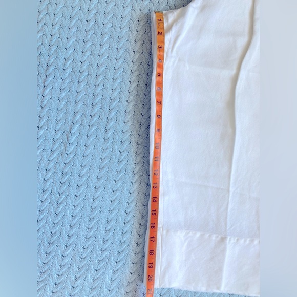 Madewell Off-white, wide-leg, cropped, linen-blend pants - Picture 5 of 5